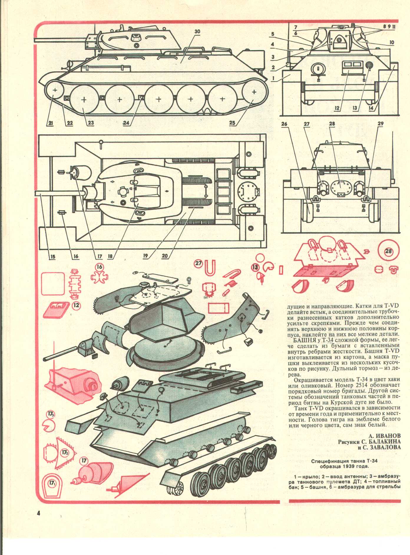 Модель-копия танка 