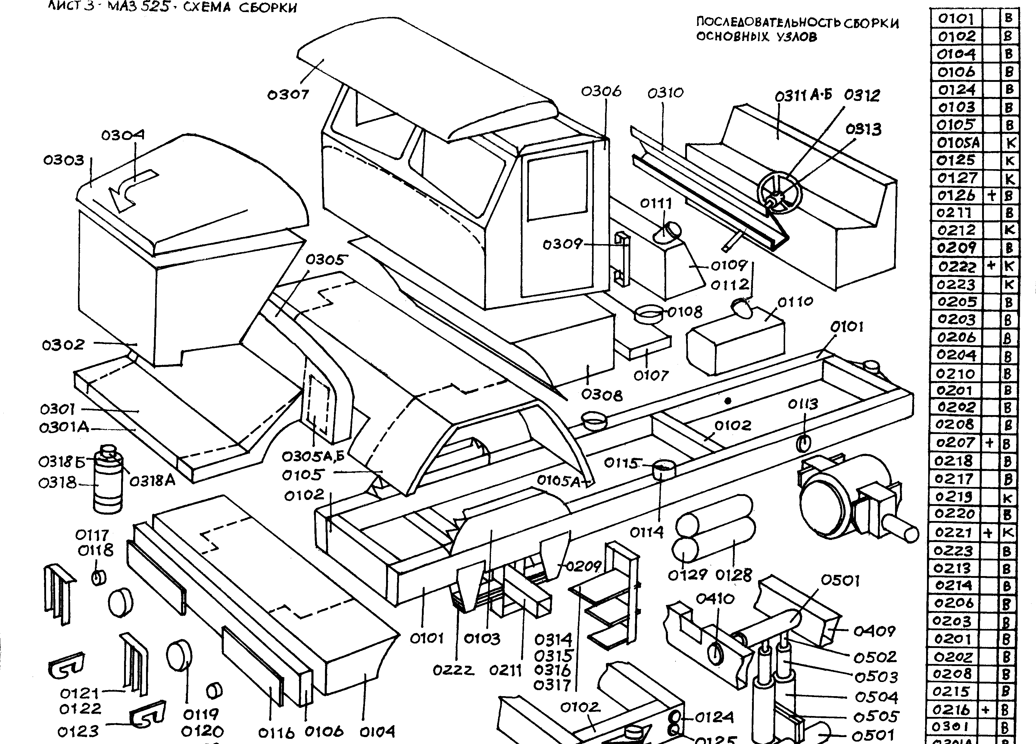  МАЗ-525. Лист 3